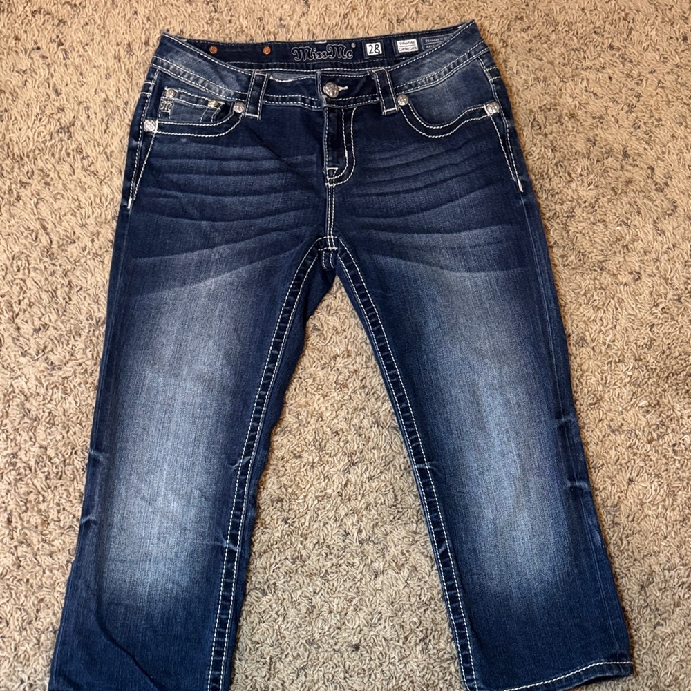 Miss Me Dark Wash Capri Jeans